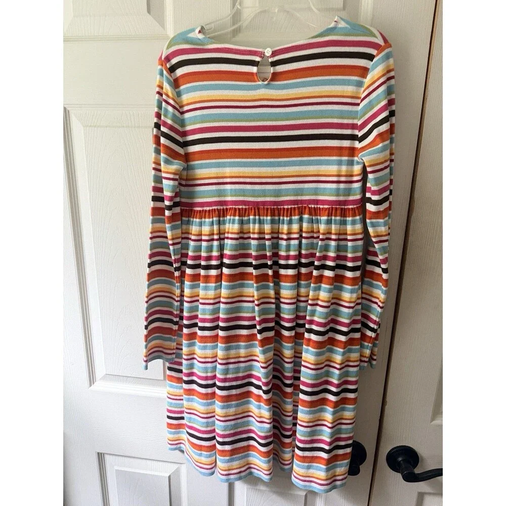 Gymboree Cupcake Cutie Red Pink Orange Stiped Knit Dress Girls Size 12 New